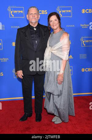 Jeff Kober and Adele Slaughter arriving at the 49th Annual Daytime Emmy Awards held at the Pasadena Civic Auditorium on June 24, 2022 in Pasadena, CA. © OConnor- Arroyo/AFF-USA.com Stock Photo