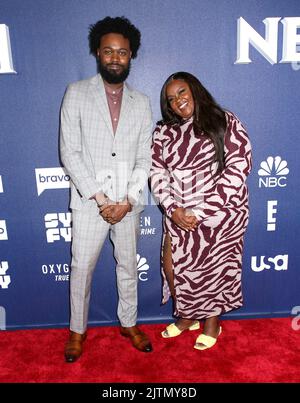 Echo Kellum and Nicole Byer attending the NBCUniversal 2022 Upfront held at The Mandarin Oriental Hotel on May 16, 2022 in New York City, NY ©Steven Bergman/AFF-USA.COM Stock Photo