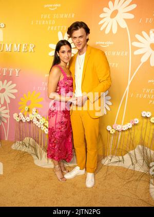 Christopher Briney and girlfriend Isabel attending 'The Summer I Turned