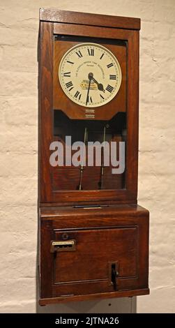 Gledhill-Brook time recorder made in Huddersfield, Yorkshire, at Salts Mill Stock Photo