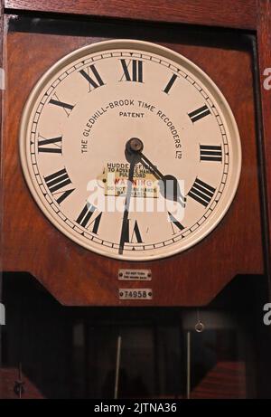 Gledhill-Brook time recorder made in Huddersfield, Yorkshire, at Salts Mill Stock Photo