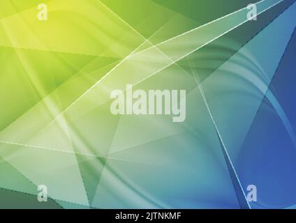 Bright abstract technology polygonal wavy background. Vector design Stock Vector