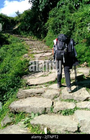 Annapurna, Nepal - November 10, 2017 : On The Way To Annapurna Base Camp Nepal Stock Photo