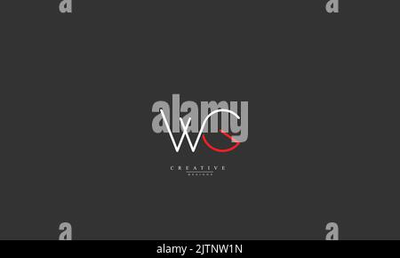 WG GW W G  abstract vector logo monogram template Stock Vector