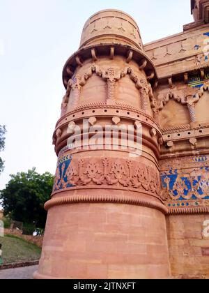 king mansingh mahal historical monuments of gwalior fort Stock Photo