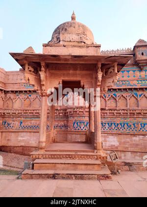 king mansingh mahal historical monuments of gwalior fort Stock Photo