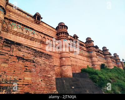 king mansingh mahal historical monuments of gwalior fort Stock Photo