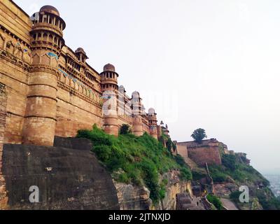 king mansingh mahal historical monuments of gwalior fort Stock Photo