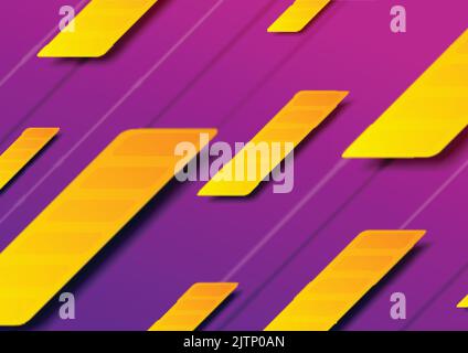 Purple and orange abstract geometric minimal background. Vector illustration Stock Vector