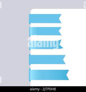 set of different wrapping blue labels Stock Vector