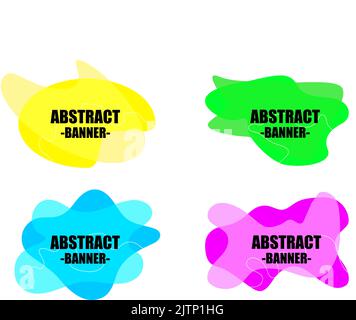 set of Flat geometric elements with a beautiful color palette Stock Vector