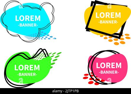 Flat design of abstract elements of different shapes Stock Vector