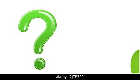 Image of speech bubble and question mark on white background Stock Photo