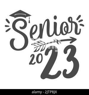 Class of 2023 Graduation - Graduating Senior Class of 2023 Stock Vector