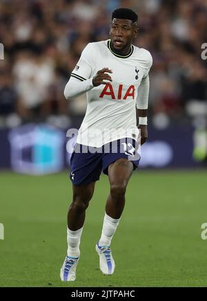 London, England, 31st August 2022. Emerson of Tottenham Hotspur during the Premier League match at the London Stadium, London. Picture credit should read: Paul Terry / Sportimage Stock Photo