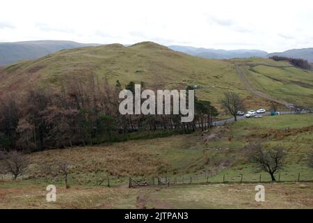 'Watermillock Fell' from The Hause near the Wainwright 'Little Mell Fell', Ullswater in the Lake District National Park, Cumbria, England, UK. Stock Photo