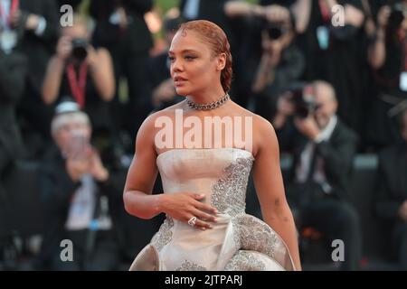 Venedig, Italy. 31st Aug, 2022. Tessa Thompson attends the 'White Noise' And Opening Ceremony Red Carpet during the 79th Venice International Film Festival in Venice. Credit: Stefanie Rex/dpa/Alamy Live News Stock Photo