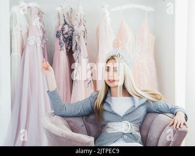 luxury fashion boutique designer personal stylist Stock Photo