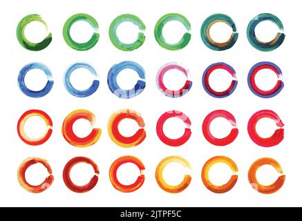 Brush  strokes bundle. Vector paint brush  set. Grunge design elements.  Dirty distress  texture banners. Ink splatters. Grungy painted lines. Stock Vector