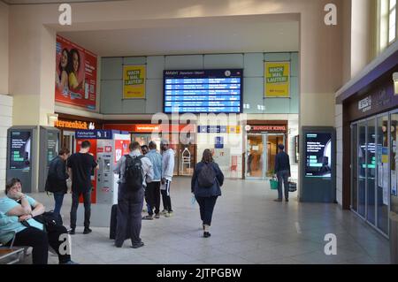 Frankfurt an der Oder, Germany - August 31, 2022- Main railway station. (Photo by Markku Rainer Peltonen) Stock Photo