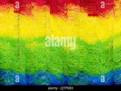 glitch art static noise screen multicolor stripes Stock Photo