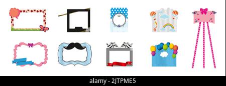 Photo frame, blank space. İcons. illustration - Vector. Stock Vector