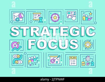 Strategic focus word concepts mint banner Stock Vector