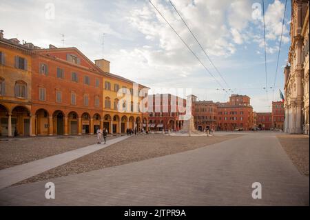 The central square of Carpi in Italy Stock Photo