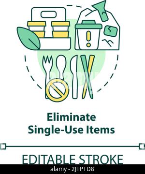 Reduce plastic waste infographic, disposable trash nature pollution ...