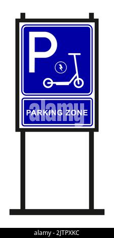 Scooter eco friendly green mobility and transport. Scooter warning label. Vector. Stock Vector