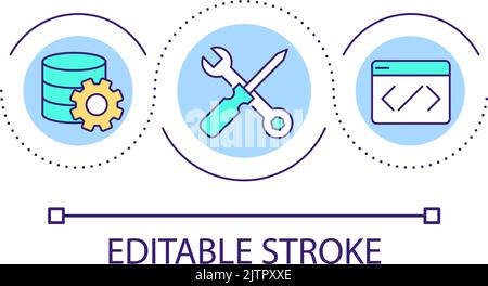 Web development loop concept icon Stock Vector