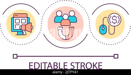 Promotional campaign loop concept icon Stock Vector
