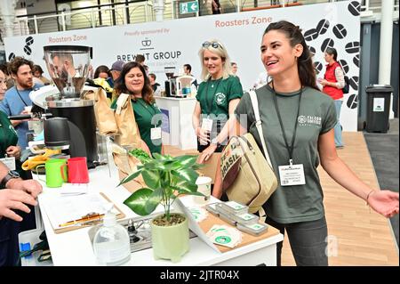 Brazil coffee exhibition at Roasters Zones at Caffè Culture Show 2022 at the iconic Business Design Centre, Islington, London, UK. - 1st Septemper 2022. Stock Photo
