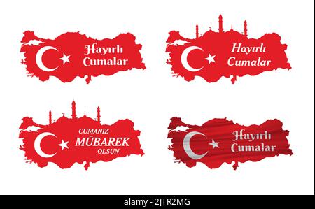 Turkey map with flag. Vector Illustration. Turkey Flag, National flag of Turkey. Vector. Stock Vector