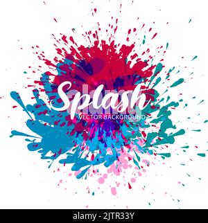 Elegant Abstract artistic colorful splash watercolor background. Vector. Stock Vector