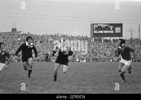 Llanelli RFC vs New Zealand All Blacks (31/10/72) - Stock Photo