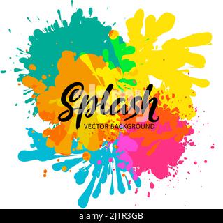 Elegant Abstract artistic colorful splash watercolor background. Vector. Stock Vector