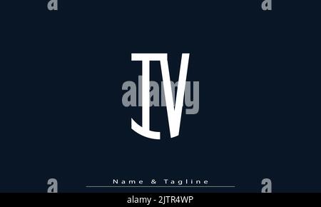 Alphabet letters Initials Monogram logo IV , VI Stock Vector
