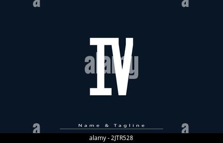 Alphabet letters Initials Monogram logo IV , VI Stock Vector