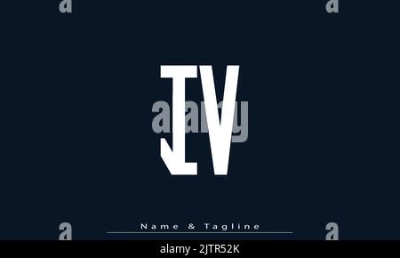 Alphabet letters Initials Monogram logo IV , VI Stock Vector