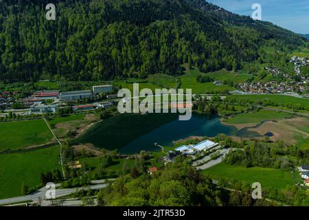 Immenstadt and the Alpsee from above Stock Photo