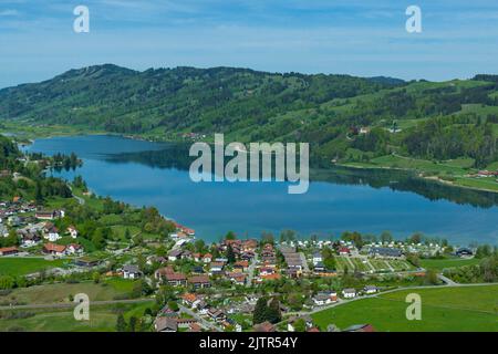 Immenstadt and the Alpsee from above Stock Photo