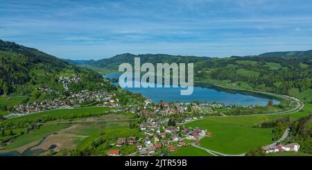 Immenstadt and the Alpsee from above Stock Photo