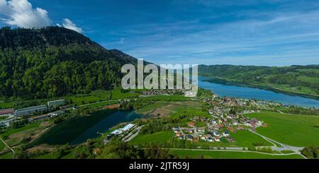 Immenstadt and the Alpsee from above Stock Photo