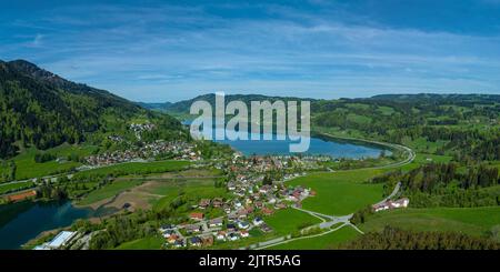 Immenstadt and the Alpsee from above Stock Photo