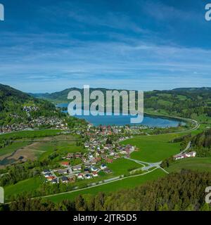 Immenstadt and the Alpsee from above Stock Photo