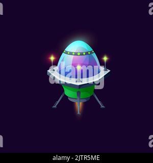 Space Invader Rocketship Design Animated rocketship shuttle isolated unidentified or unknown flying ...