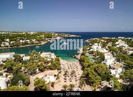 Cala D’Or, Majorca, Mallorca, Aerial Drone Stock Photo