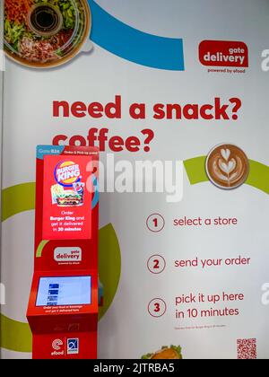 Fast food order console, Eleftherios Venizelos international airport