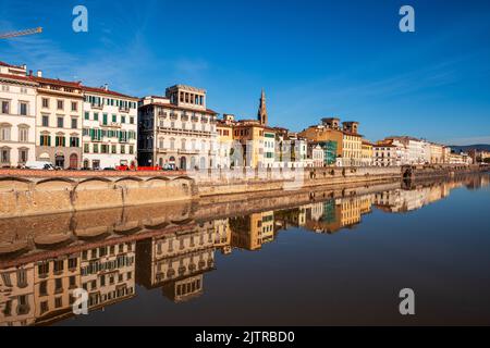 Pisa, Italy on the Arno River in the afternoon. Stock Photo